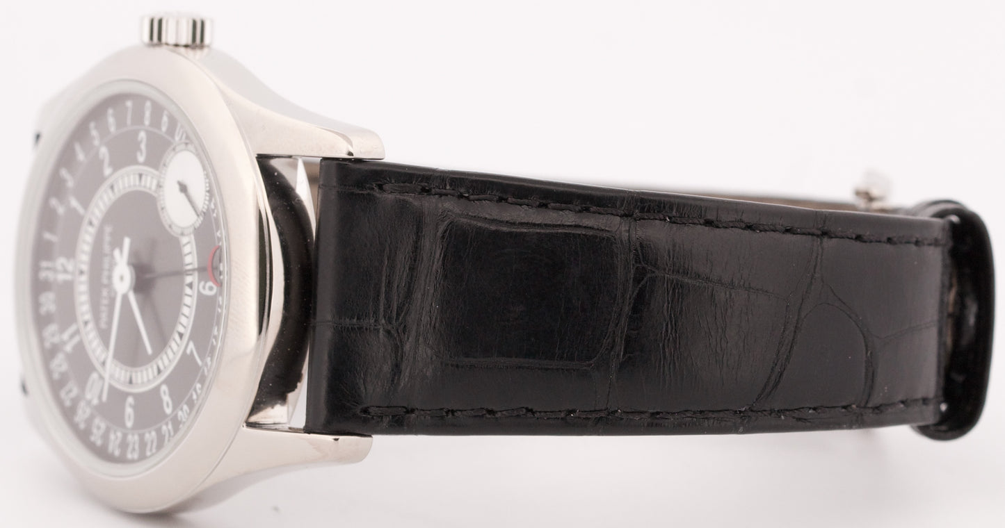 2008 Patek Philippe Calatrava 18K White Gold RHODIUM 37mm 6000G-010 Leather BOX