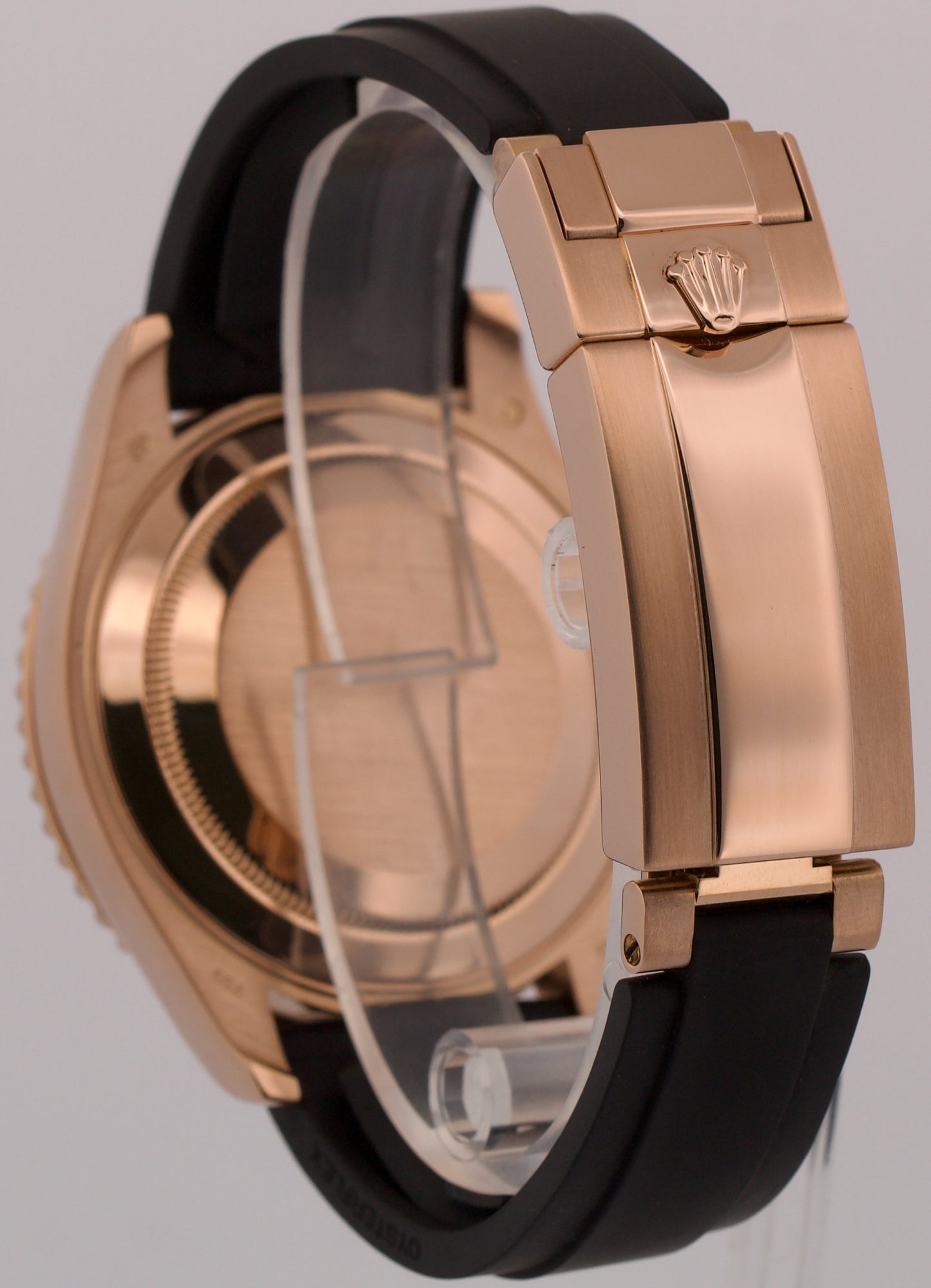 2019 PAPERS Rolex Yacht-Master BLACK 18K Everose Gold Oysterflex 40mm 126655 BOX