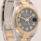 PAPERS Rolex DateJust 36mm BLUE CONCENTRIC 18K Steel RED ROULETTE 116233 BOX