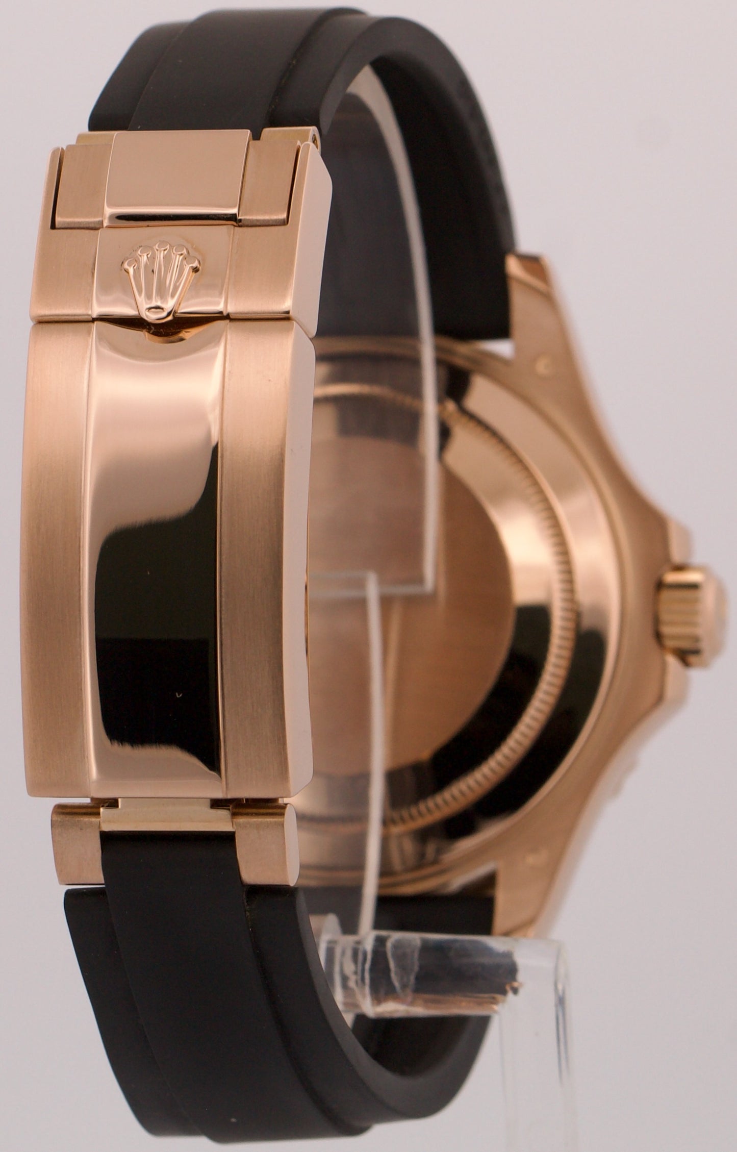 2019 PAPERS Rolex Yacht-Master BLACK 18K Everose Gold Oysterflex 40mm 126655 BOX