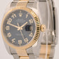 PAPERS Rolex DateJust 36mm BLUE CONCENTRIC 18K Steel RED ROULETTE 116233 BOX