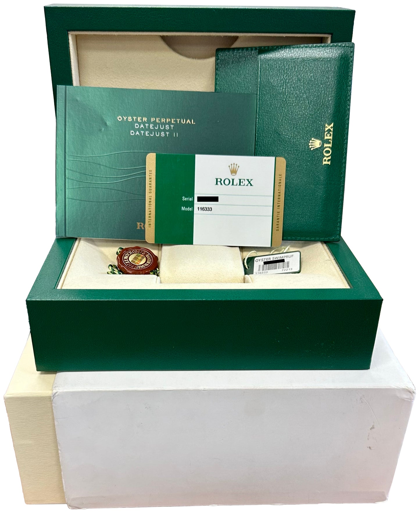 Rolex Datejust II Black Roman Two-Tone 18K Yellow Gold Stainless 41mm 116333