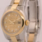 2007 PAPERS Ladies Rolex DateJust CHAMPAGNE JUBILEE DIAMOND 26mm 18K 179163 BOX