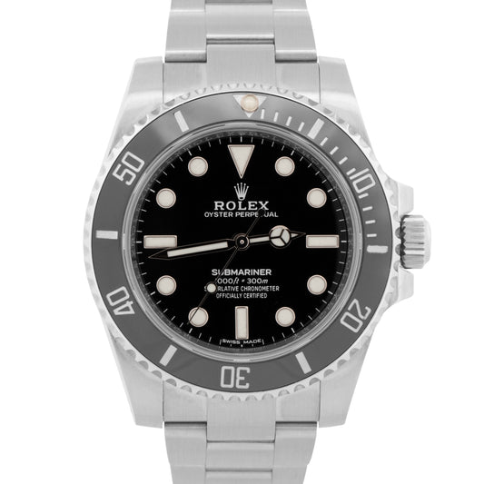 2019 PAPERS Rolex Submariner No-Date 40mm BLACK Ceramic Steel 114060 LN BOX