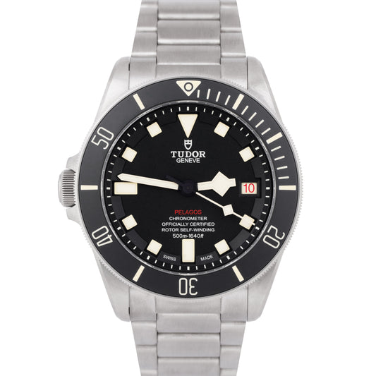 MINT 2024 PAPERS Tudor Pelagos Black Titanium 42mm LHD 25610TNL Rubber Watch BOX