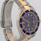 1988 Rolex Submariner Date 16613 Blue Two-Tone 18K Yellow Gold Steel 40mm Watch