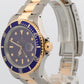 1988 Rolex Submariner Date 16613 Blue Two-Tone 18K Yellow Gold Steel 40mm Watch