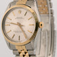 1986 Rolex Oyster Perpetual 34mm Two-Tone SILVER Gold Steel Fluted JUBILEE 1005