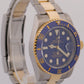2012 PAPERS Rolex Submariner Date FLAT BLUE 18K Gold Ceramic 40mm 116613 LB BOX
