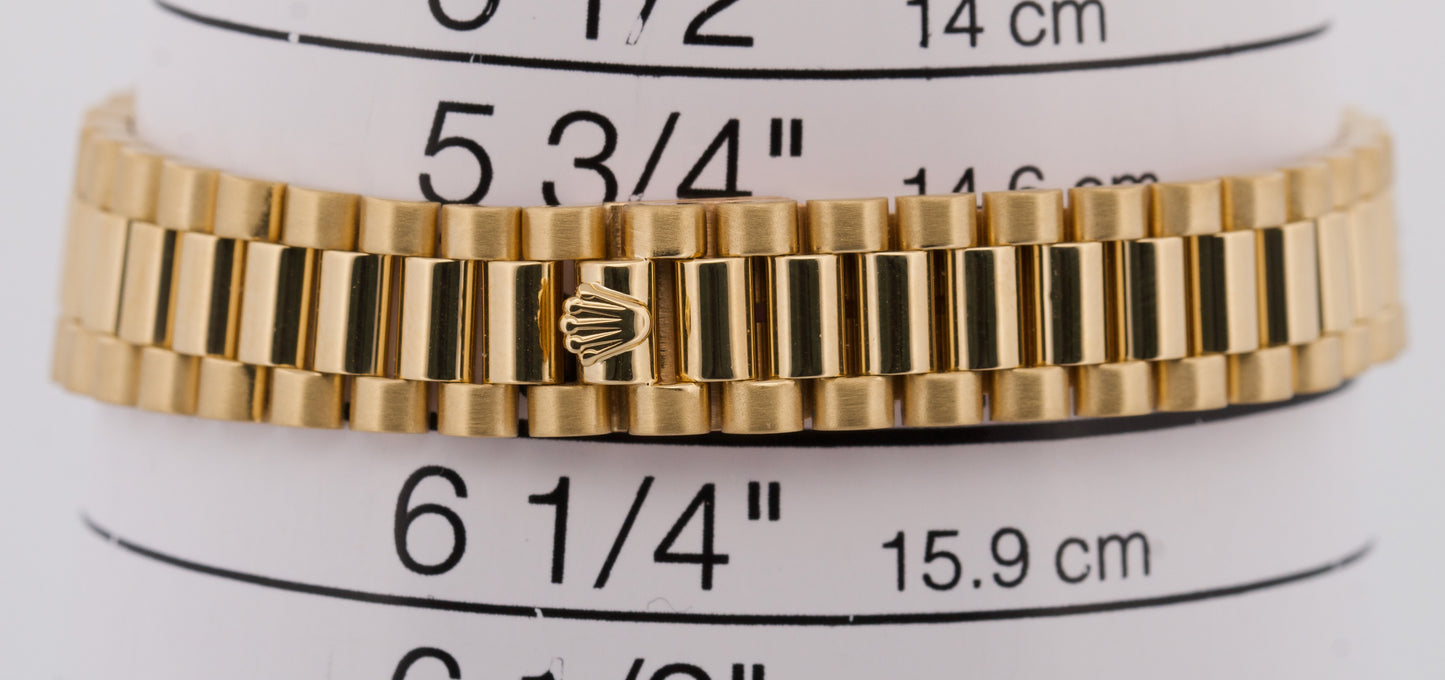 Ladies Rolex DateJust President CHAMPAGNE DIAMOND 18K Yellow Gold 26mm 69178