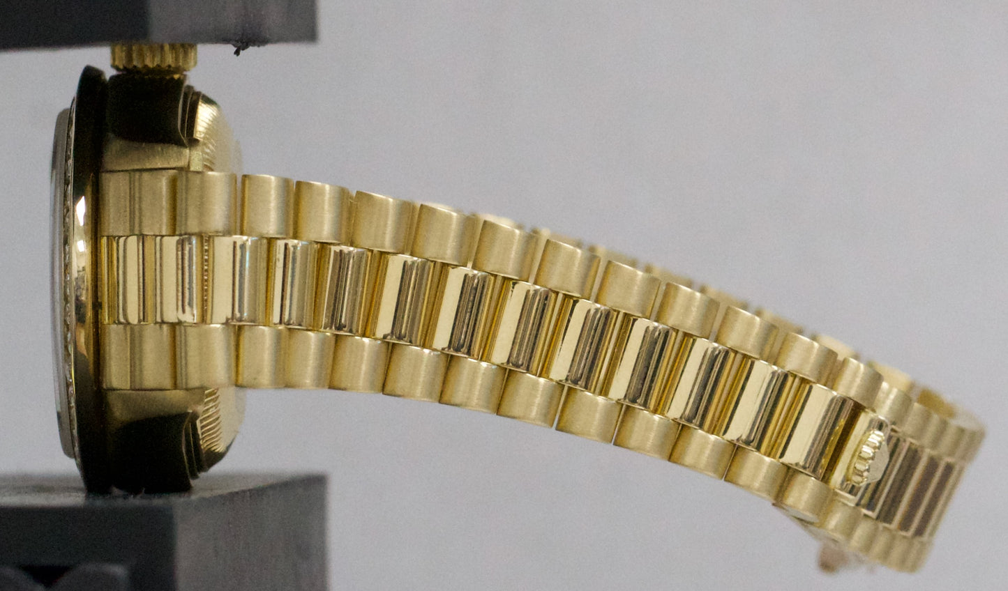 Ladies Rolex DateJust President CHAMPAGNE DIAMOND 18K Yellow Gold 26mm 69178