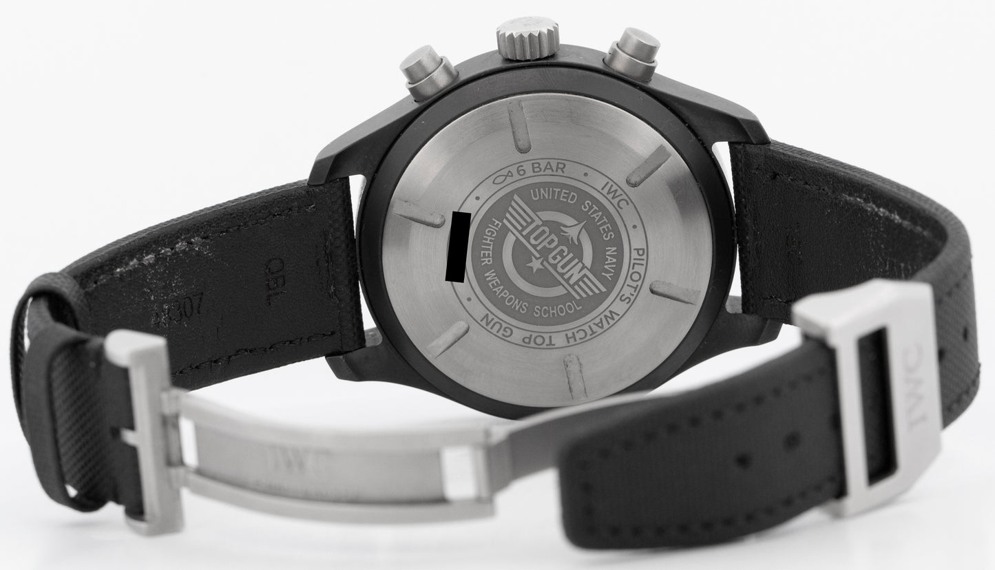 IWC Pilots Watch Chronograph TOP GUN Flyback Black Ceramic 44.5mm IW389001