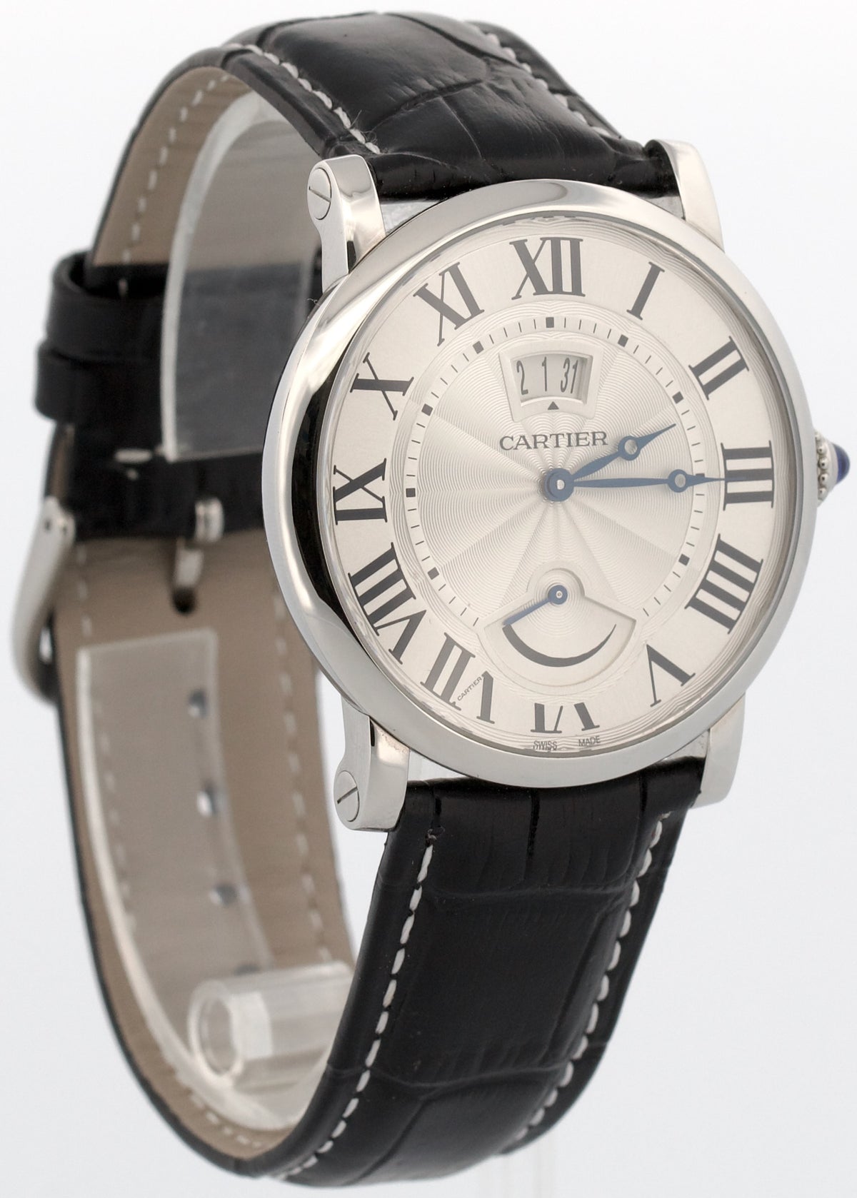 Cartier Rotonde 3749 W1556369 Calendar Aperture Power Reserve Steel 40mm Manual