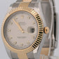 Rolex Datejust II FACTORY IVORY DIAMOND 18K Gold Steel OYSTER 41mm 116333 Watch