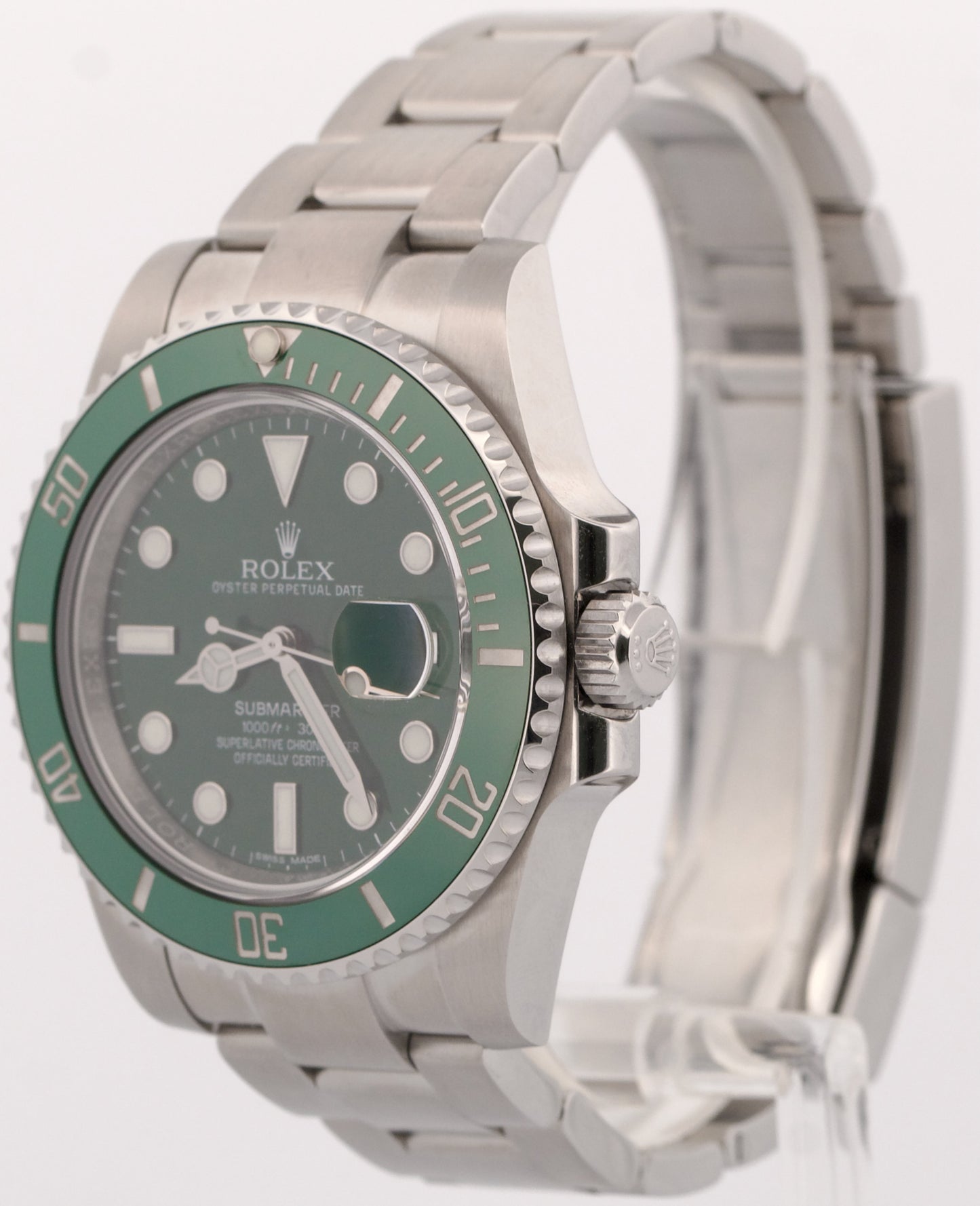 UNWORN 2016 PAPERS Rolex Submariner HULK Ceramic Steel GREEN 40mm 116610 LV BOX