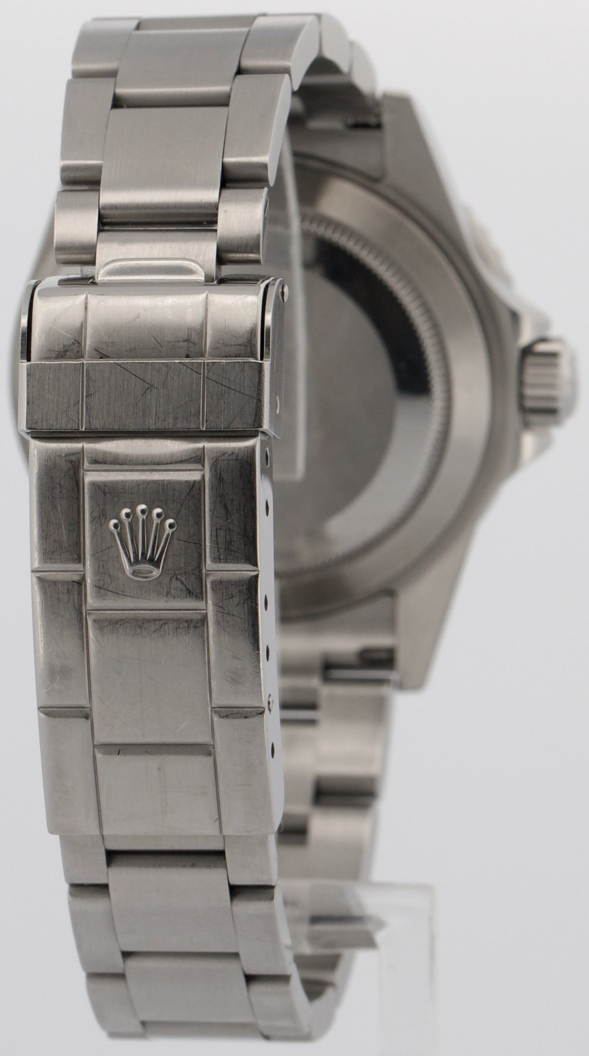 Unpolished 2010 Rolex Submariner 16610 Black Rehaut No-Holes 40mm Box Papers