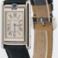 Cartier Tank Basculante 2405 W1011258 White Quartz Stainless Leather 24mm Watch