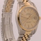 Rolex DateJust 36mm CHAMPAGNE TAPESTRY Two-Tone 18K Gold Steel JUBILEE 16233