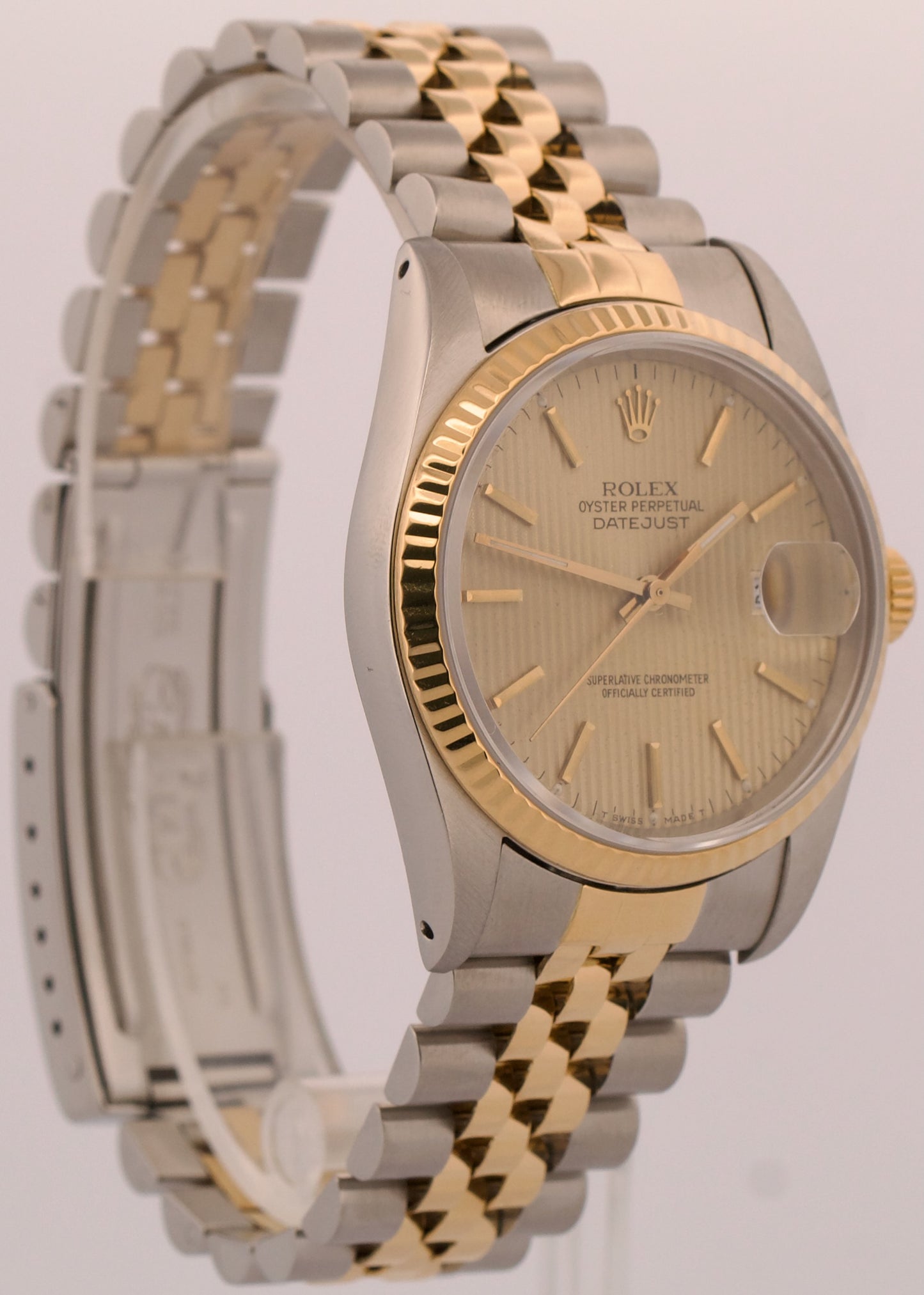 Ladies Rolex DateJust 26mm CHAMPAGNE DIAMOND 18K Gold Steel JUBILEE 69173