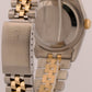 Rolex DateJust 36mm CHAMPAGNE TAPESTRY Two-Tone 18K Gold Steel JUBILEE 16233