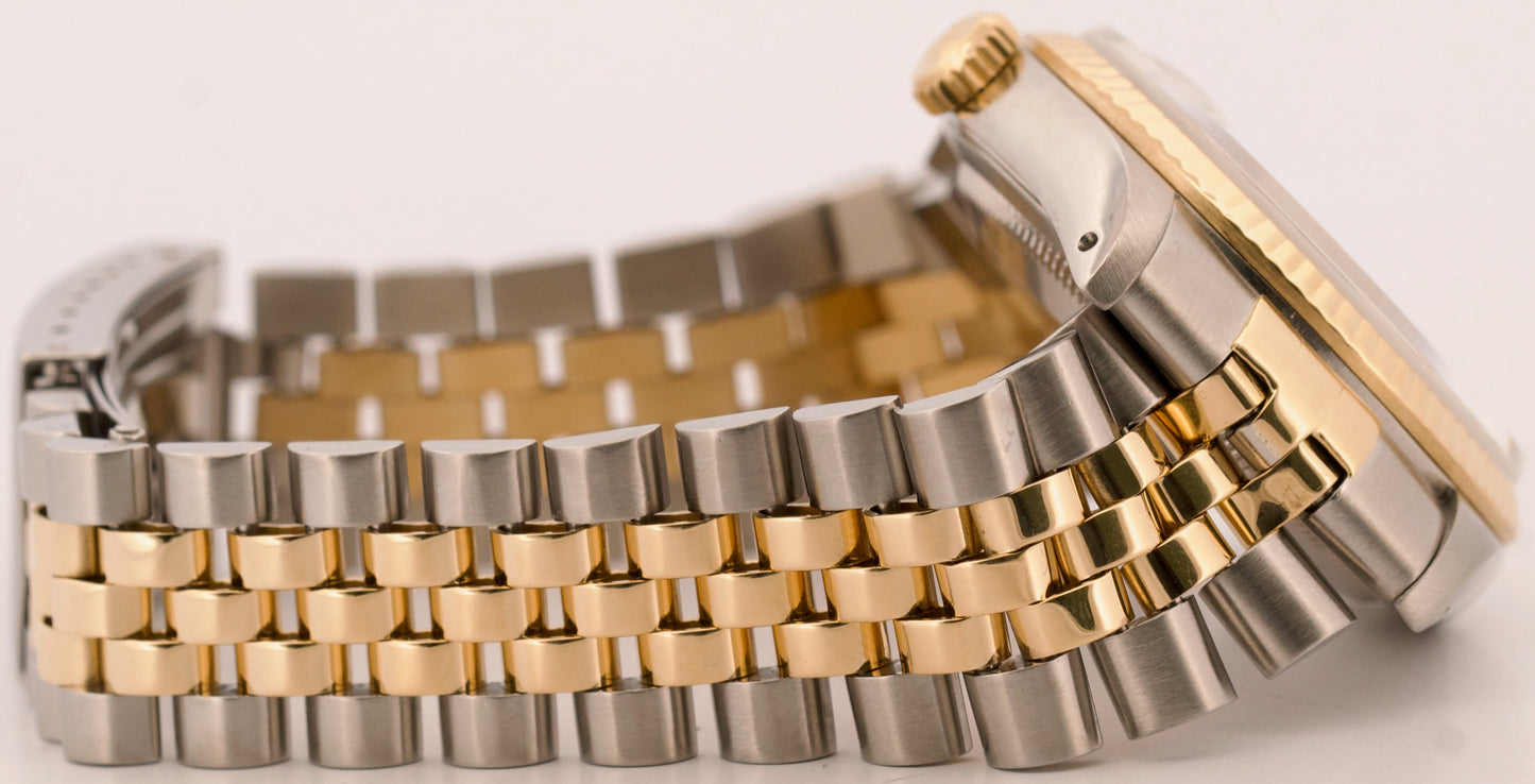 Ladies Rolex DateJust 26mm CHAMPAGNE DIAMOND 18K Gold Steel JUBILEE 69173