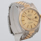 Rolex DateJust 36mm Champagne 18K Yellow Gold Steel JUBILEE Two-Tone Watch 16013