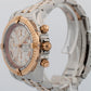 PAPERS Breitling Chronomat Evolution 43mm Two-Tone Rose Gold Watch C13356 BOX