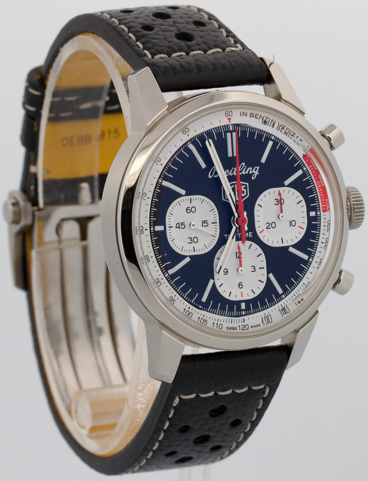 2024 Breitling Top Time AB0176 Black Steel Leather Chronograph 41mm Box Papers