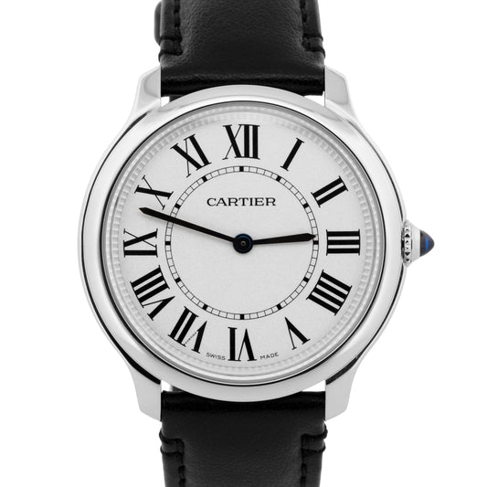 PAPERS Cartier Ronde Must 36mm Stainless Steel Date Watch 4423 / WSRN0031 BOX