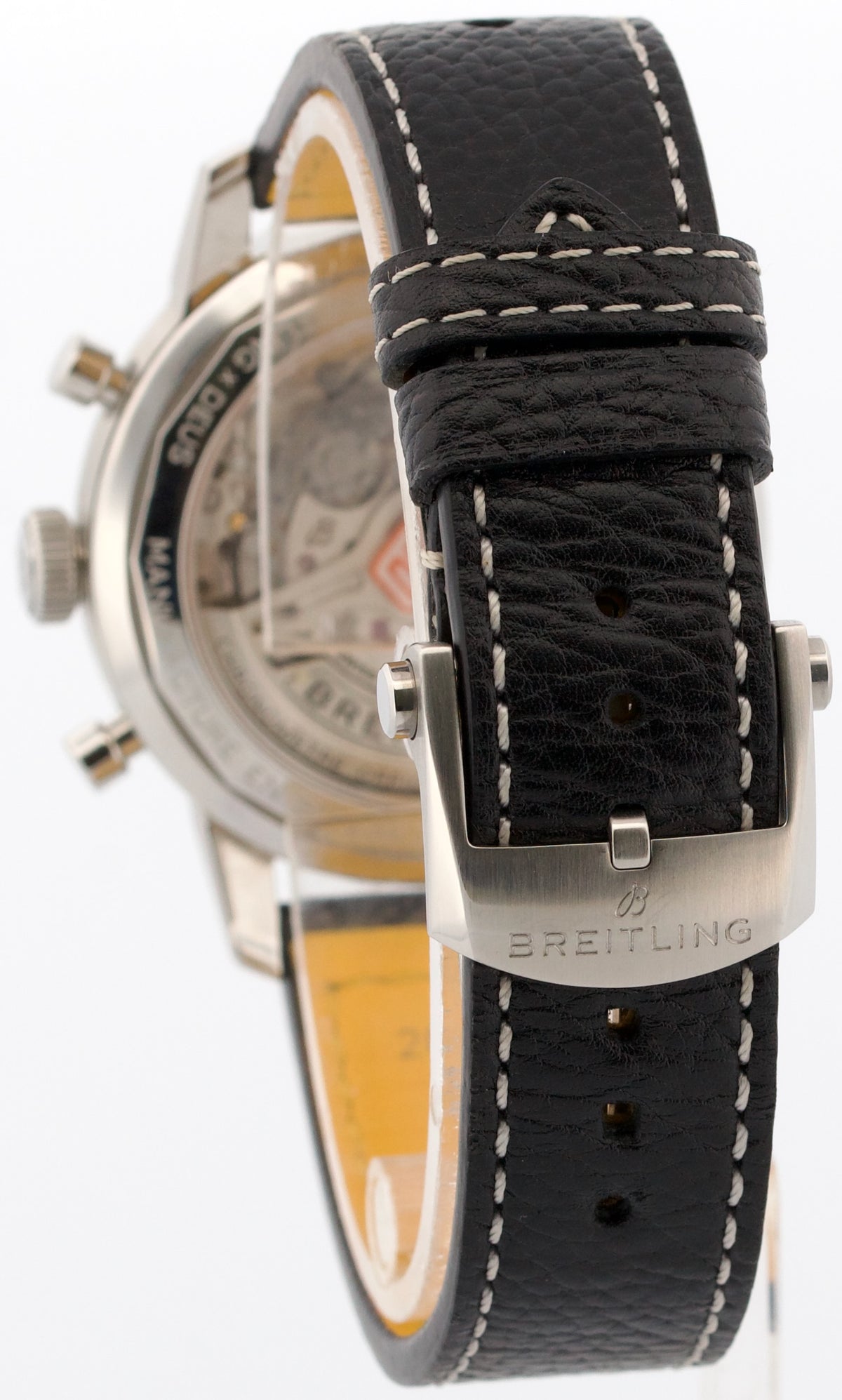 2024 Breitling Top Time AB0176 Black Steel Leather Chronograph 41mm Box Papers
