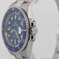 PAPERS Rolex Submariner 40mm 18K White Gold SMURF Blue Ceramic Watch 116619 BOX