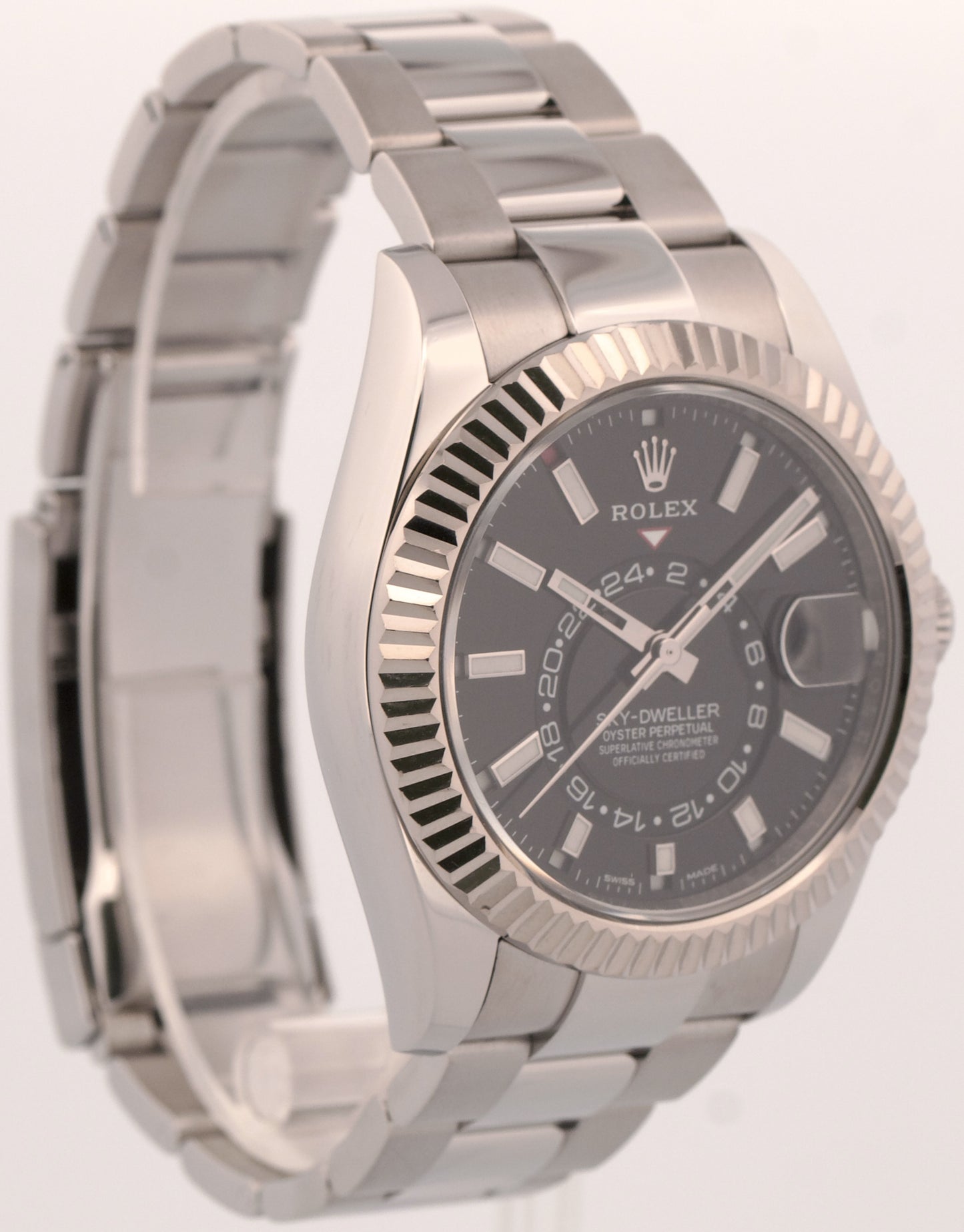 2018 PAPERS Rolex Sky-Dweller BLACK 42mm Stainless OYSTER 18K Gold 326934 BOX