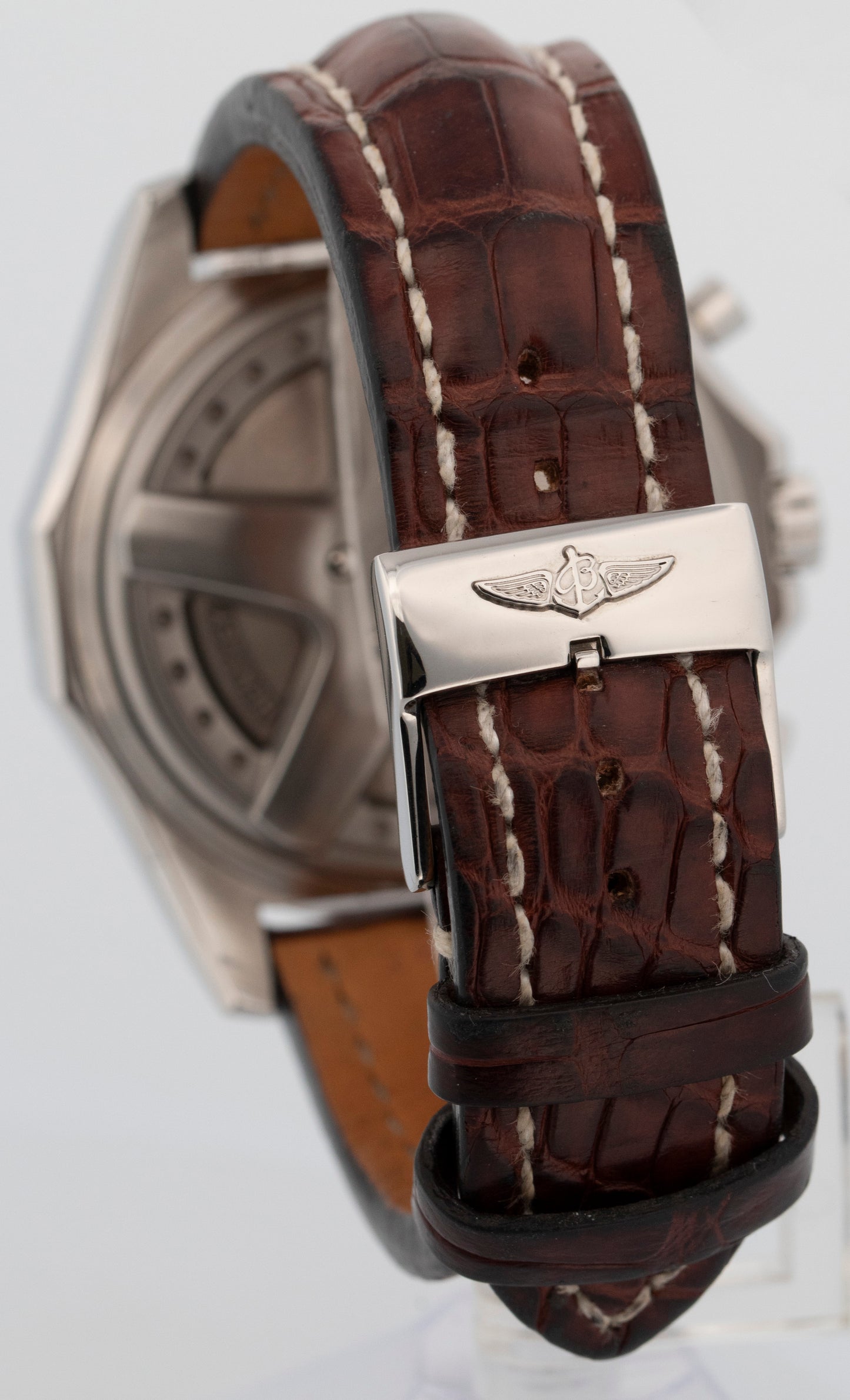 Breitling For Bentley Motors Chronograph White Stainless Steel A44364 49mm Watch
