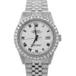 Rolex DateJust 36mm White Roman DIAMOND Stainless Steel JUBILEE Watch 16014 BOX
