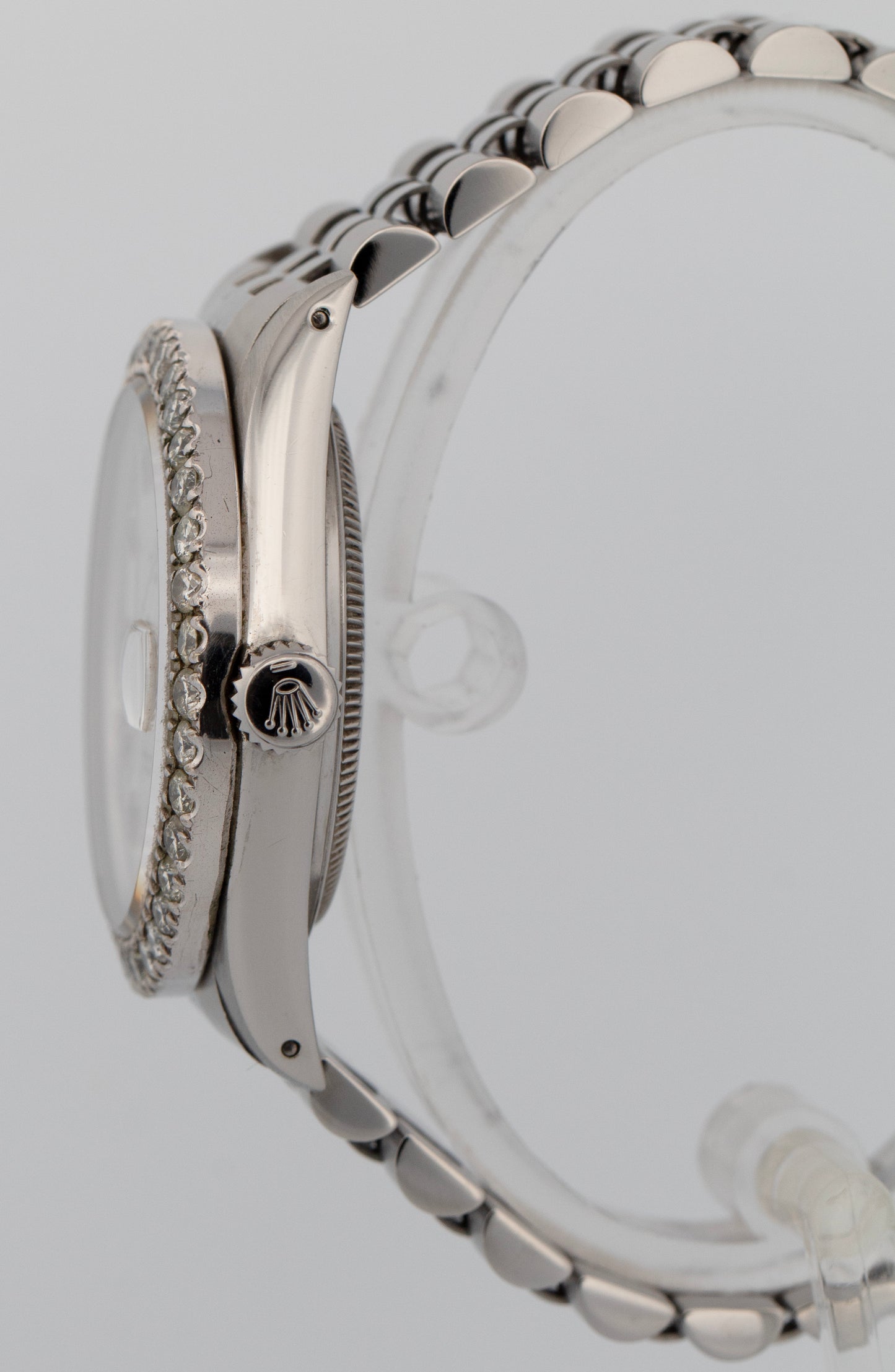 Rolex DateJust 36mm White Roman DIAMOND Stainless Steel JUBILEE Watch 16014 BOX