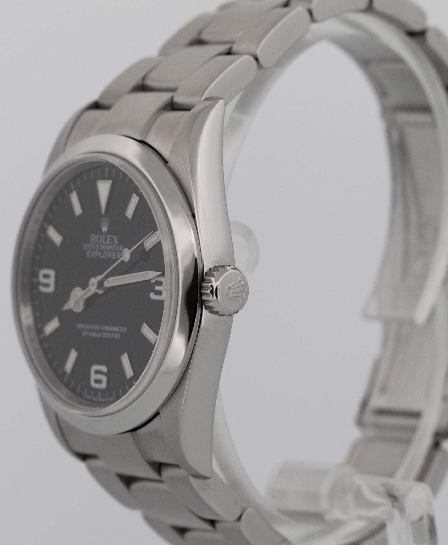Rolex Explorer I Black 36mm 3-6-9 REHAUT Stainless Steel Automatic Watch 114270