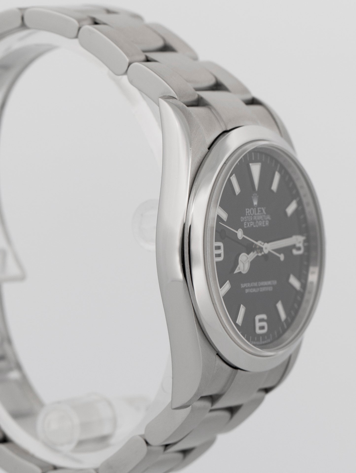Rolex Explorer I Black 36mm 3-6-9 REHAUT Stainless Steel Automatic Watch 114270