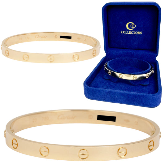 MINT Cartier LOVE Bracelet Size 20 Solid 18K Yellow Gold AU 750 BOX