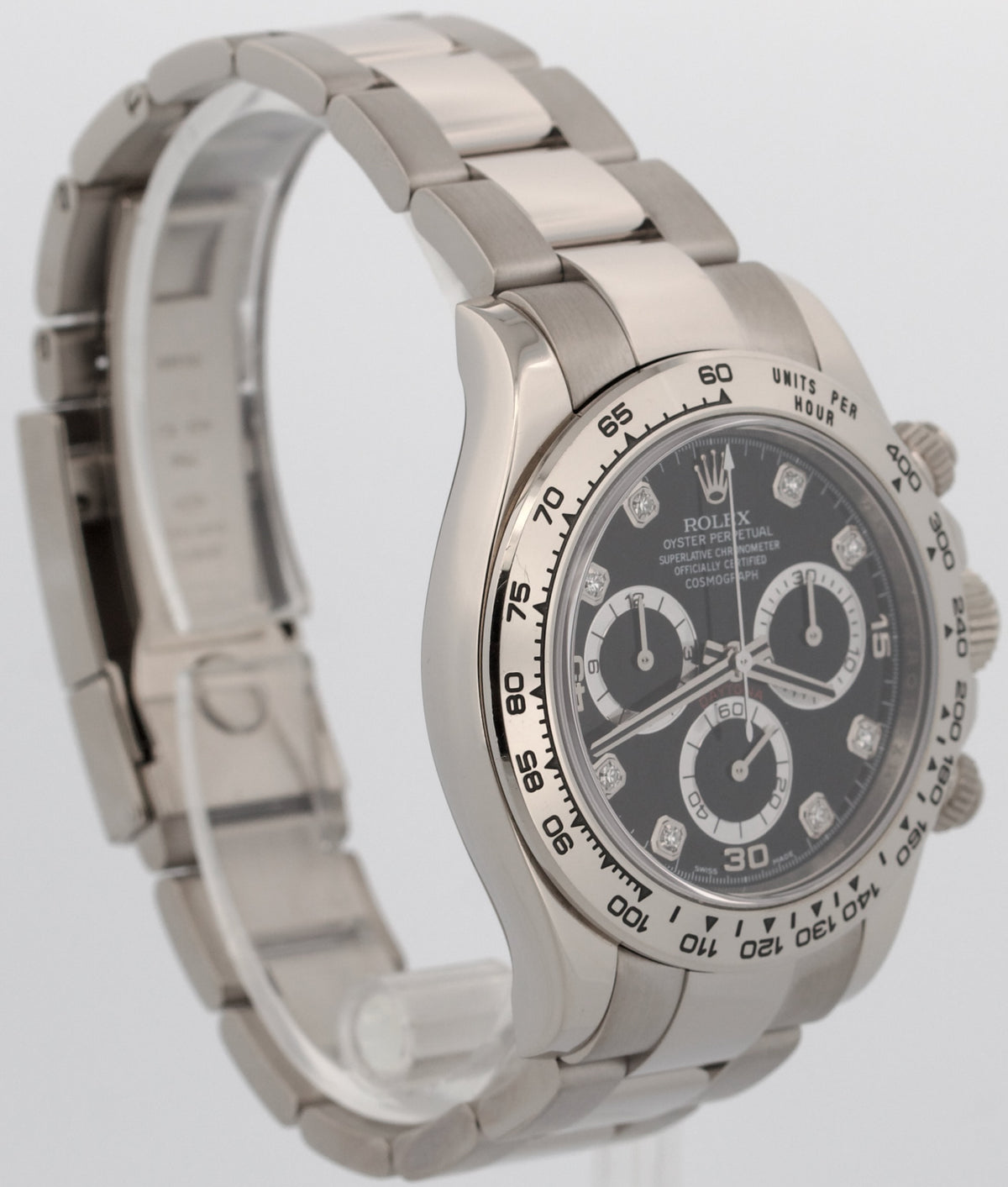 2022 RSC Rolex Daytona Cosmograph 116509 Black Diamond 18K Gold 40mm Box Papers