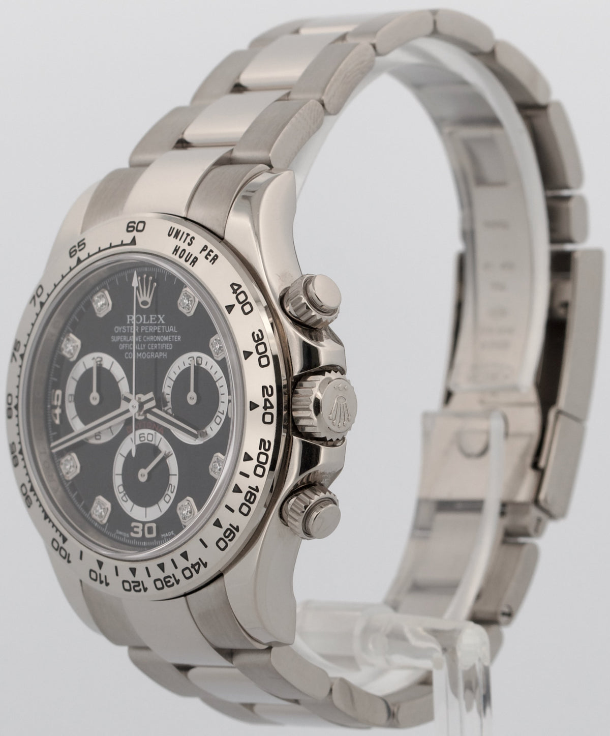 2022 RSC Rolex Daytona Cosmograph 116509 Black Diamond 18K Gold 40mm Box Papers