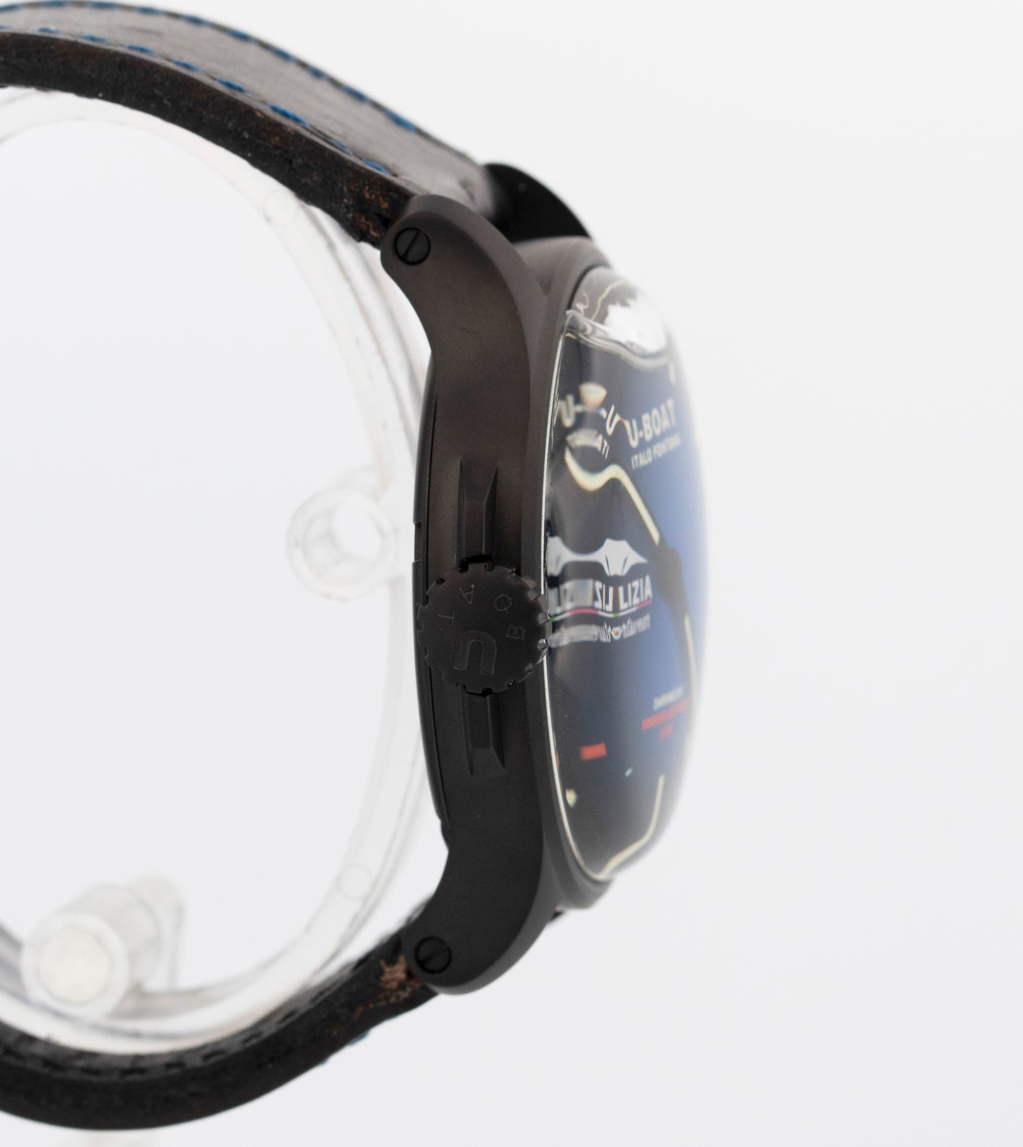 2024 U-Boat Darkmoon Pantera 44mm Stainless Steel Black PVD Blue Watch 9180 BOX