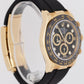 NEW PAPERS Rolex Daytona 18K Gold Black Diamond Oysterflex 116518 LN Watch B+P