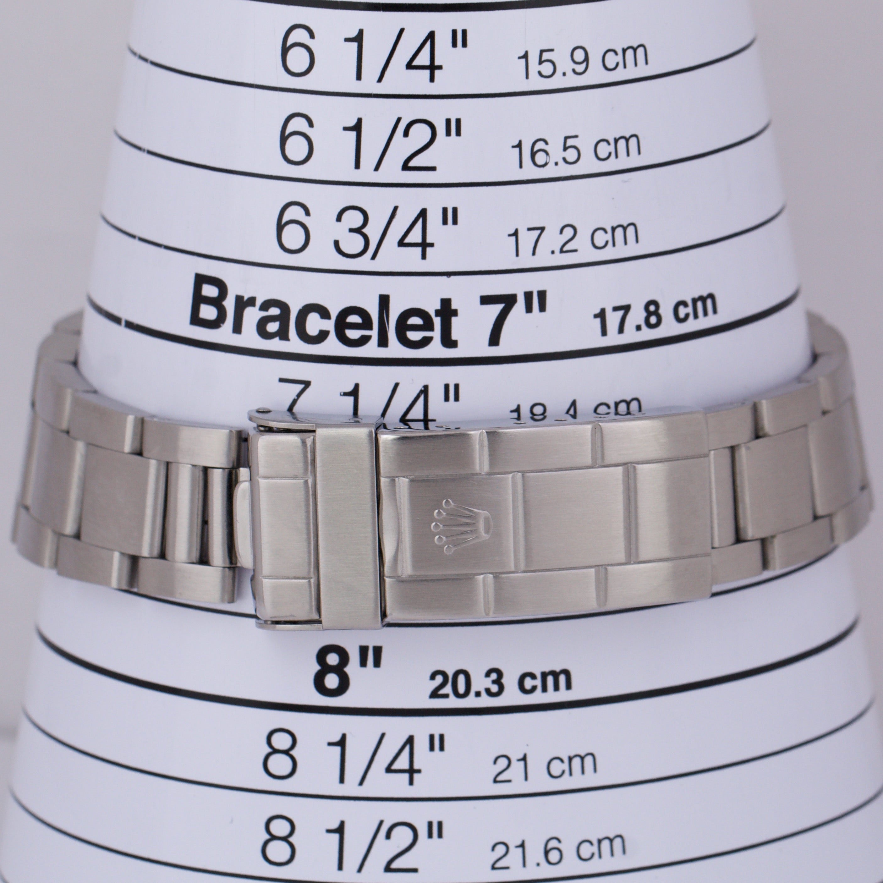 Rolex bracelet size discount chart