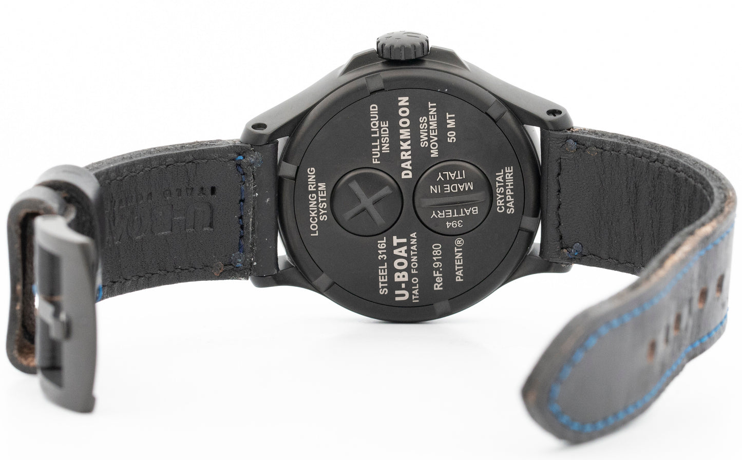2024 U-Boat Darkmoon Pantera 44mm Stainless Steel Black PVD Blue Watch 9180 BOX