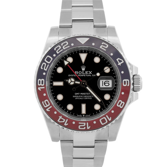 2023 PAPERS Rolex GMT-Master II Red Blue PEPSI Oyster 40mm 126710 BLRO Watch BOX