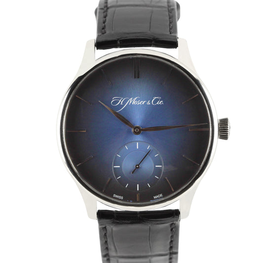H. Moser & Cie Venturer Small Seconds 18k White Gold Blue 39mm 2327-0202 Watch