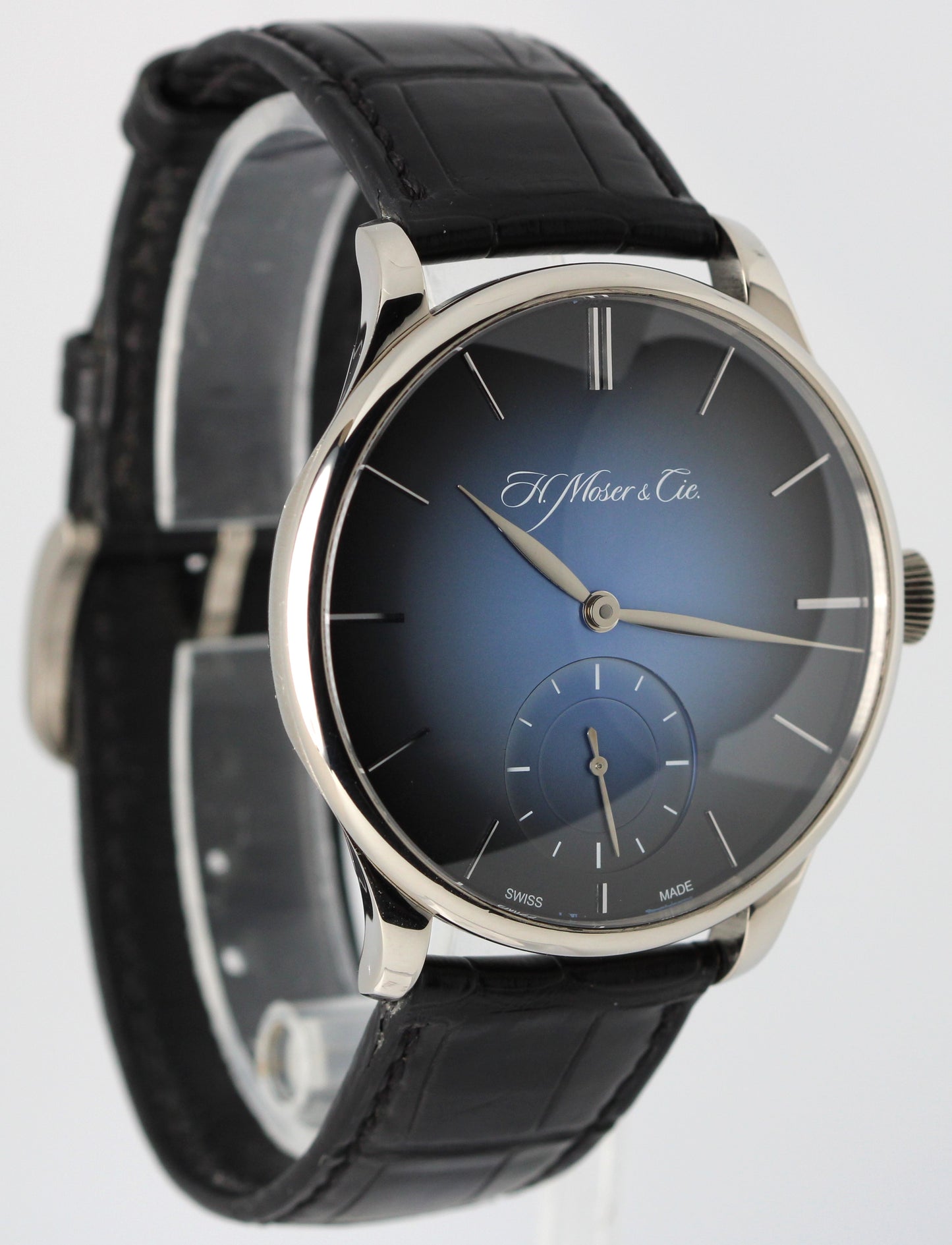 H. Moser & Cie Venturer Small Seconds 18k White Gold Blue 39mm 2327-0202 Watch