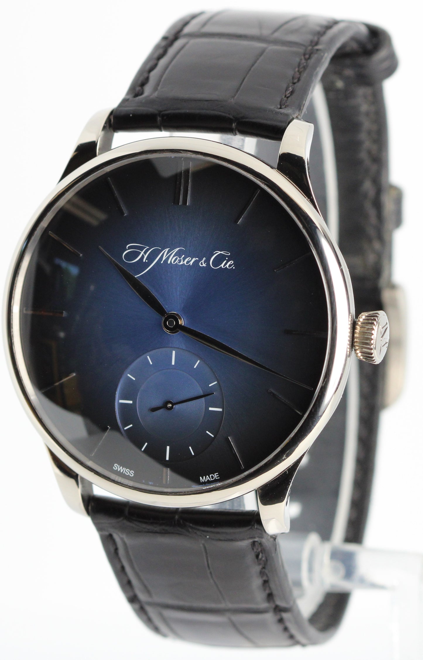 H. Moser & Cie Venturer Small Seconds 18k White Gold Blue 39mm 2327-0202 Watch