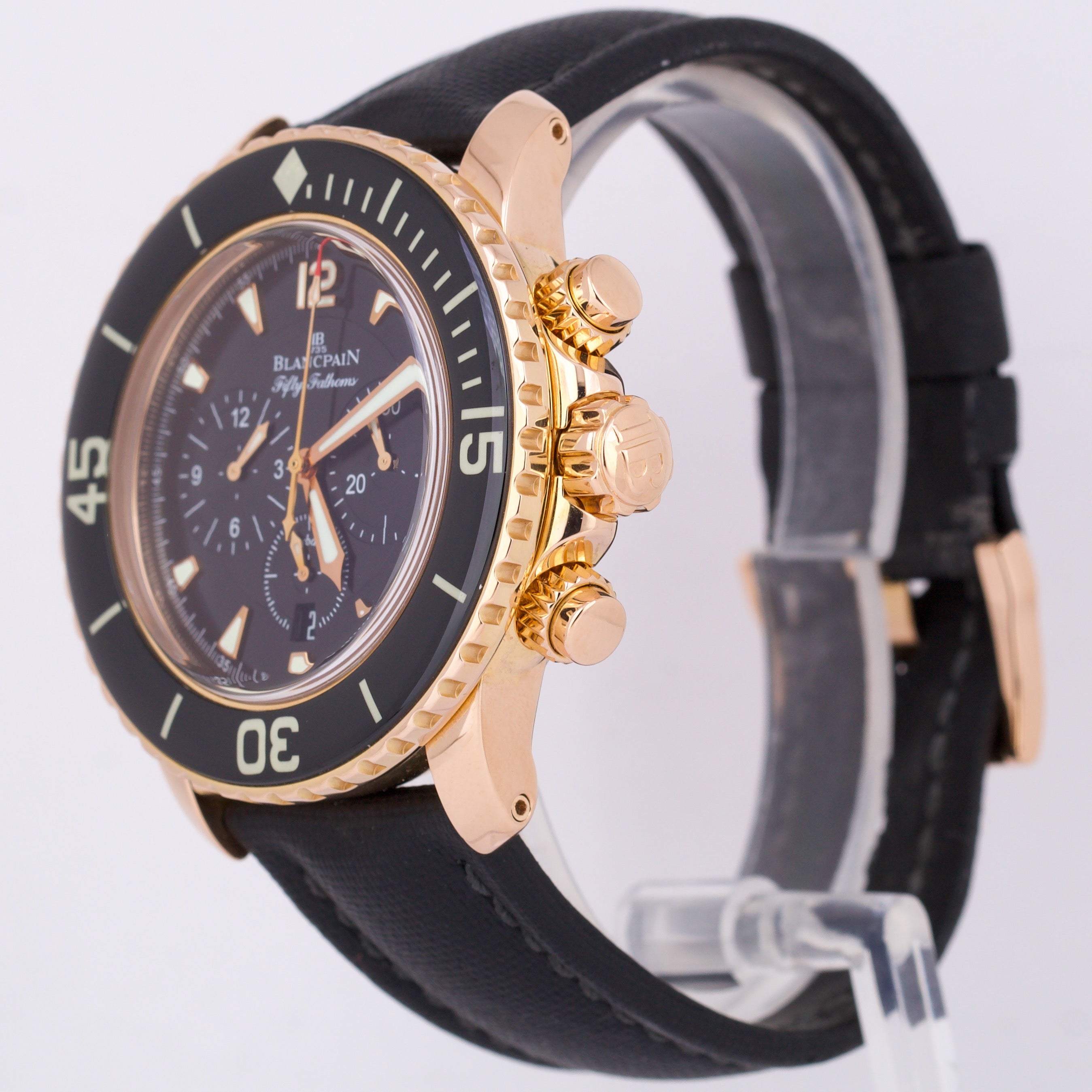 PAPERS Blancpain Fifty Fathoms Flyback 5085F 3630 52 18K Rose Gold