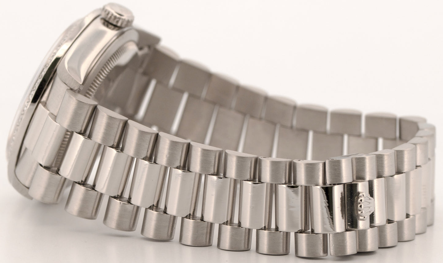Rolex Day-Date President FACTORY SILVER DIAMOND 36mm 950 Platinum Watch 18346